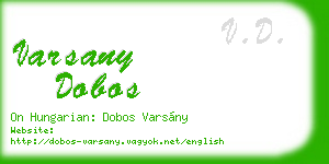 varsany dobos business card