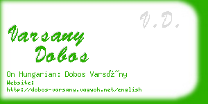 varsany dobos business card